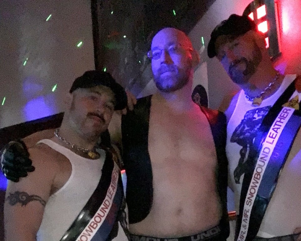 Muscle bears having fun